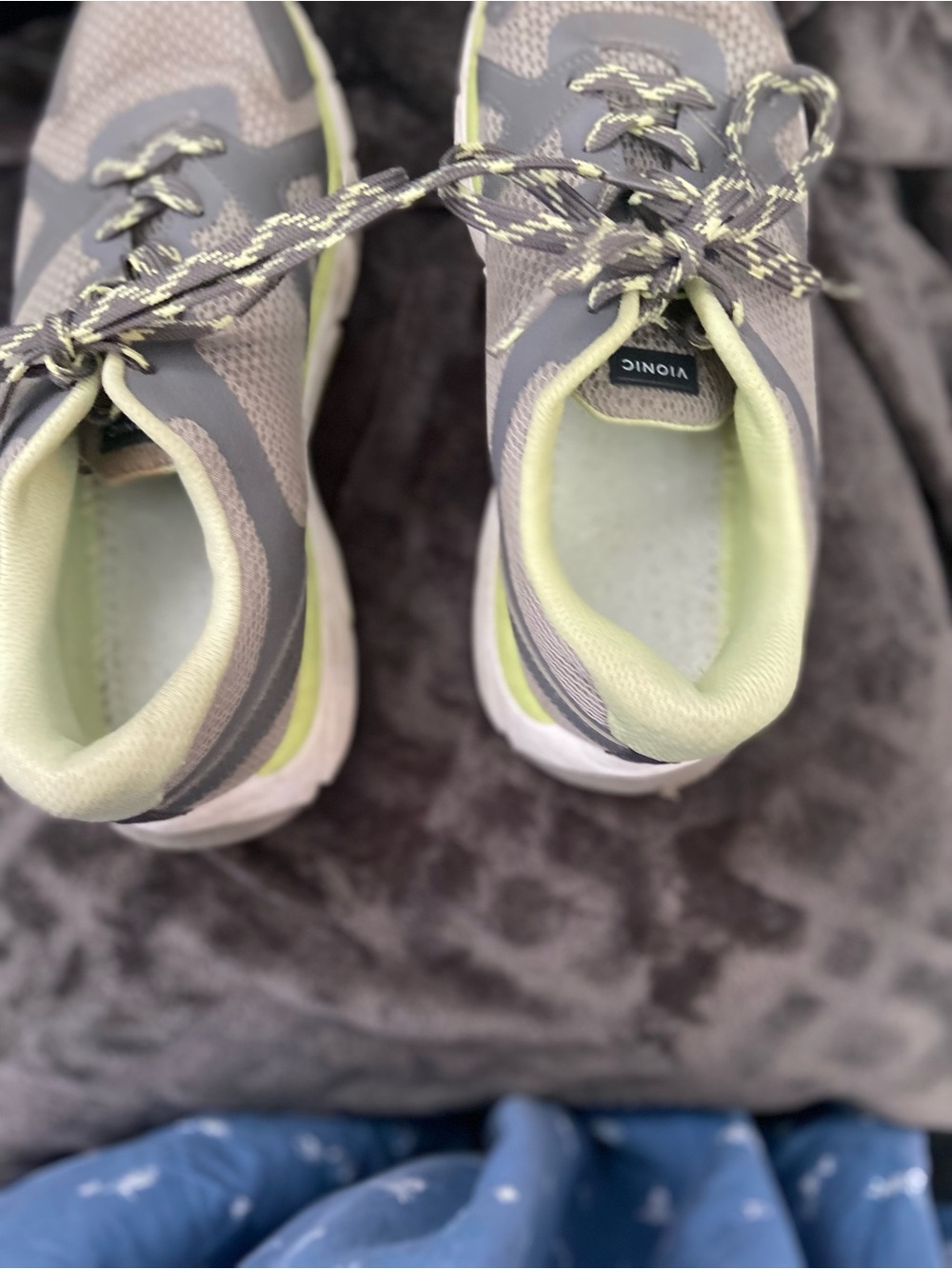 Vionic Gray and Light Green Women's Athletic Sneakers